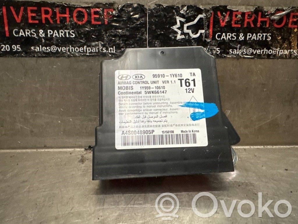 KIA Picanto Module de contrôle airbag 