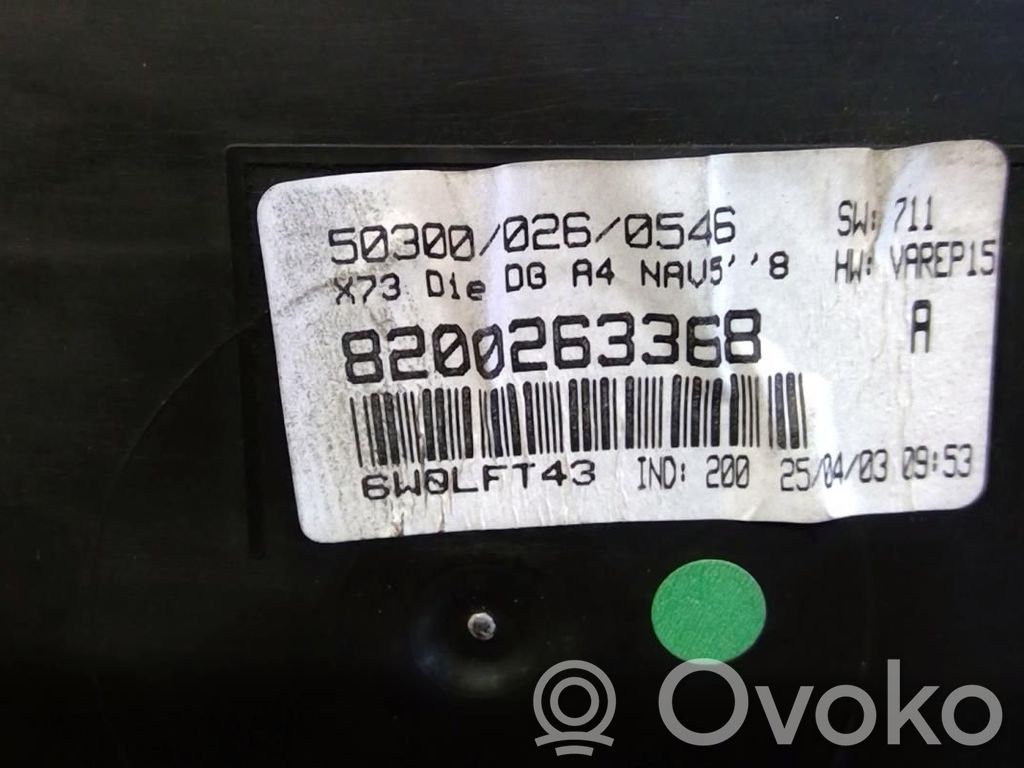 Renault Vel Satis Nopeusmittari (mittaristo) 
