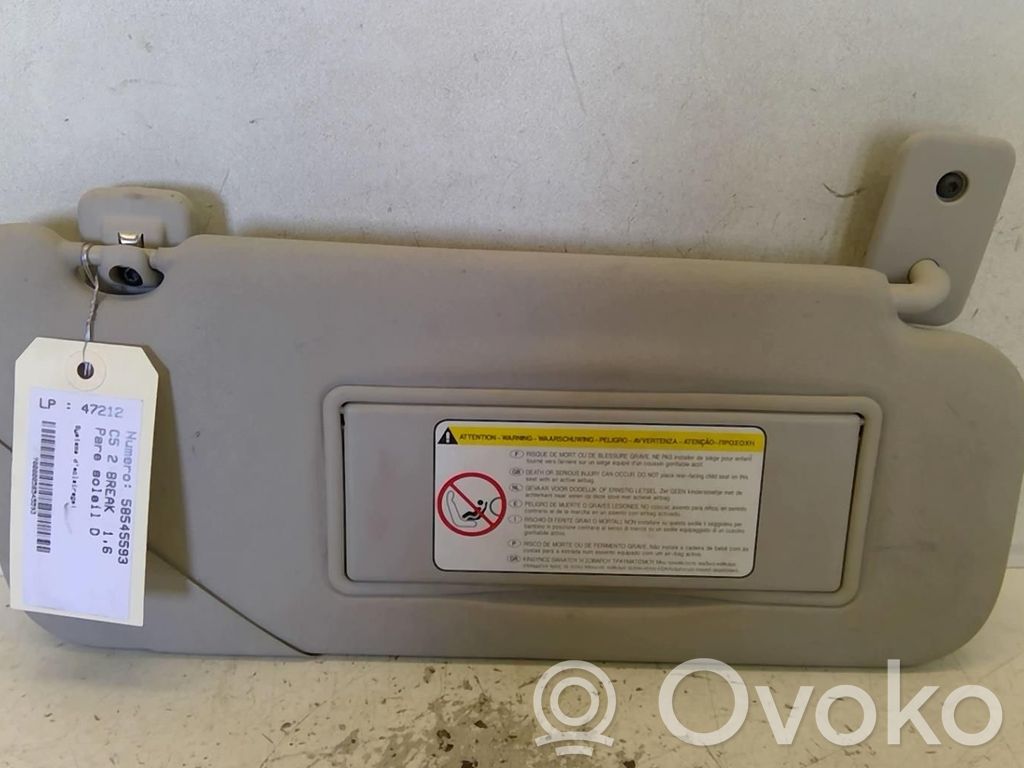 Sun visor   16118600BJ