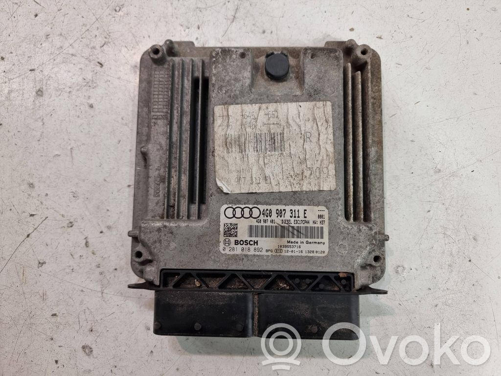 Audi A6 S6 C7 4G Sterownik / Moduł ECU 