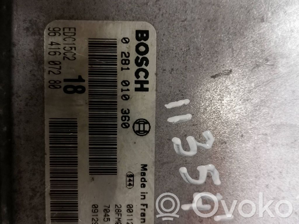 Engine control unit/module   9641607280,EDC15C2,0281010360