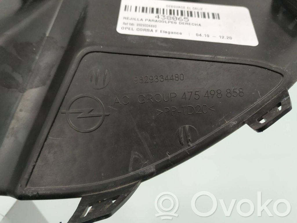 Opel Corsa F Grilă inferioară bară față 