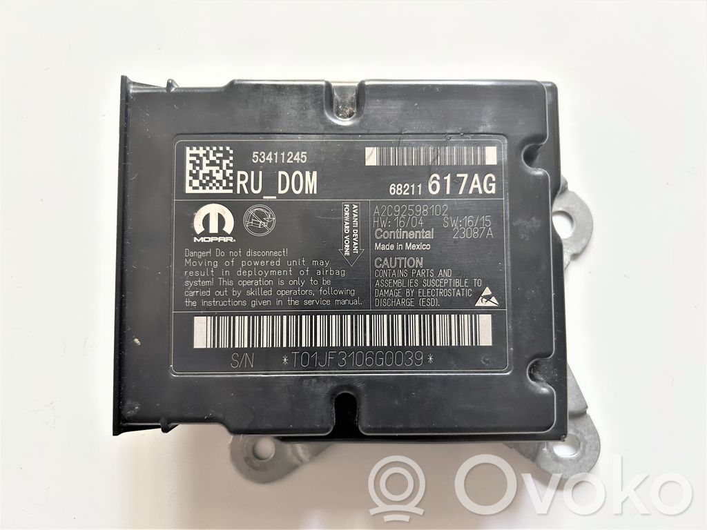 Chrysler Pacifica Module de contrôle airbag 