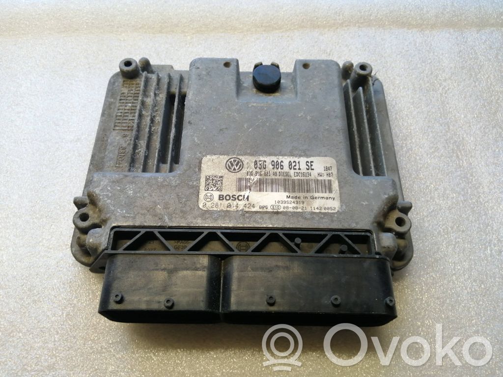 Engine control unit/module   03G906021SE,03G906021AB,0281014424