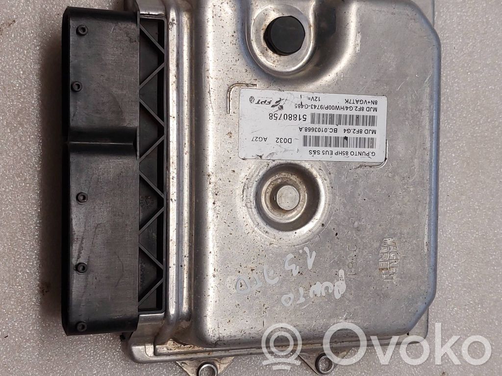Fiat Punto Evo Engine control unit/module 