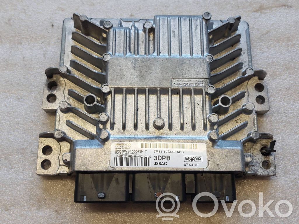 Engine control unit/module   7M5112A650APB,5WS40607BT
