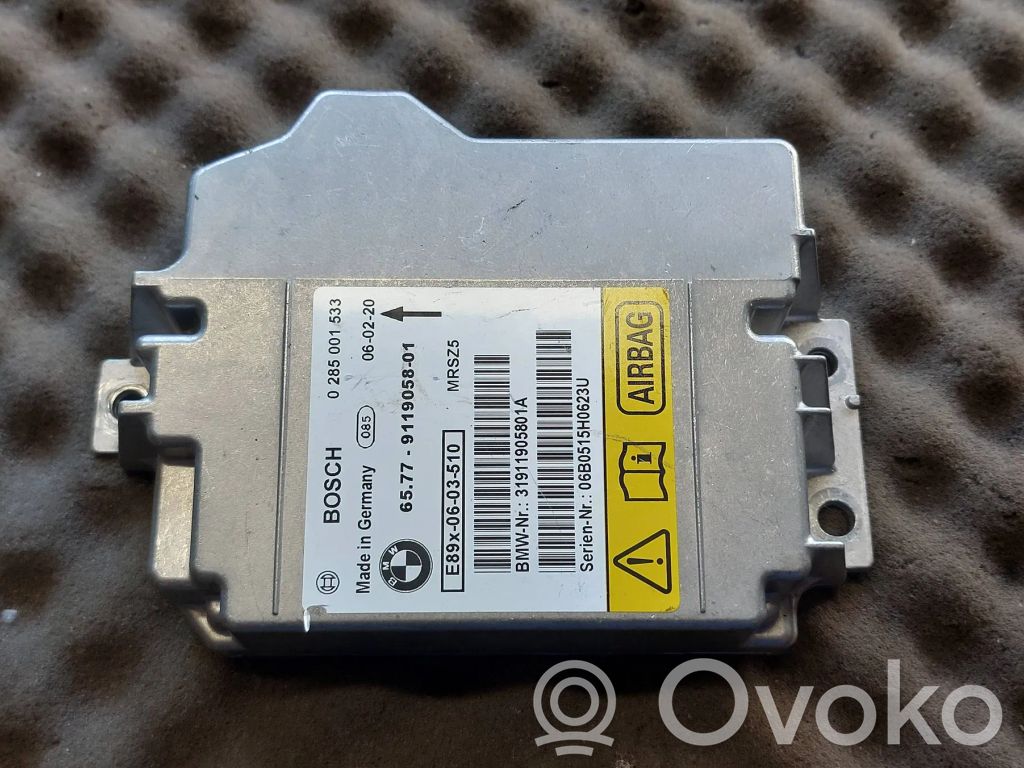 Airbag control unit/module   0285001533,65779119058,9119058