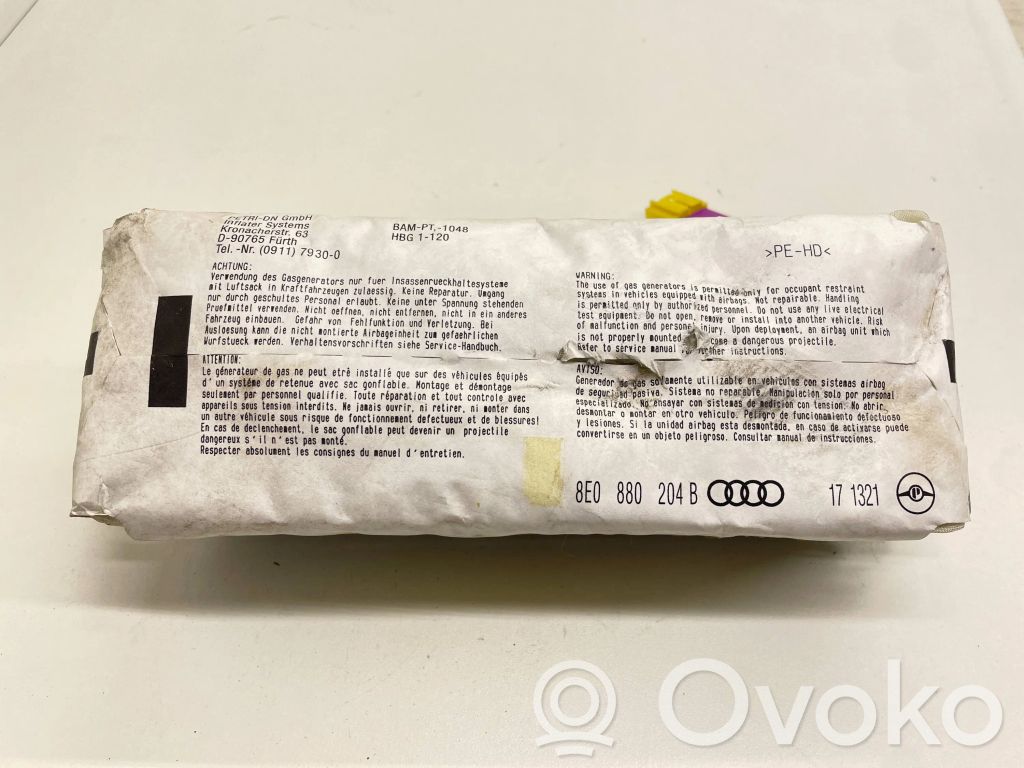Audi A4 S4 B6 8E 8H Airbag del pasajero 