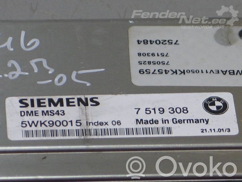 BMW 3 E46 Galios (ECU) modulis 