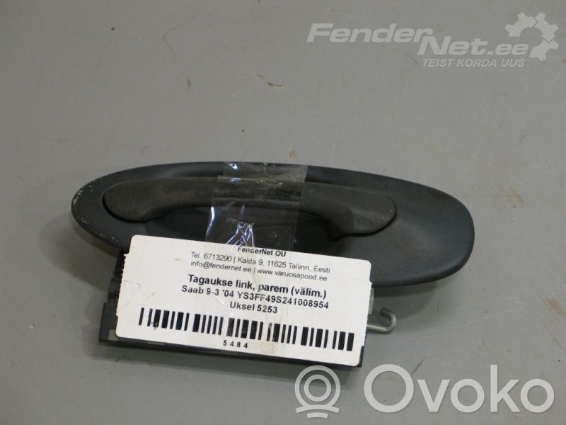 Saab 9-3 Ver2 Manecilla/asa externa de la puerta trasera 