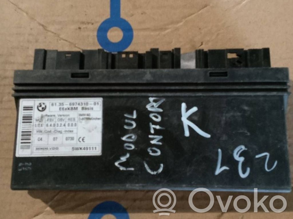 BMW 5 E60 E61 Módulo de confort/conveniencia 