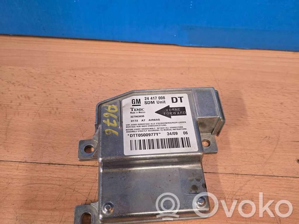 Airbag control unit/module   24417008,327963935,DTT0500977Y