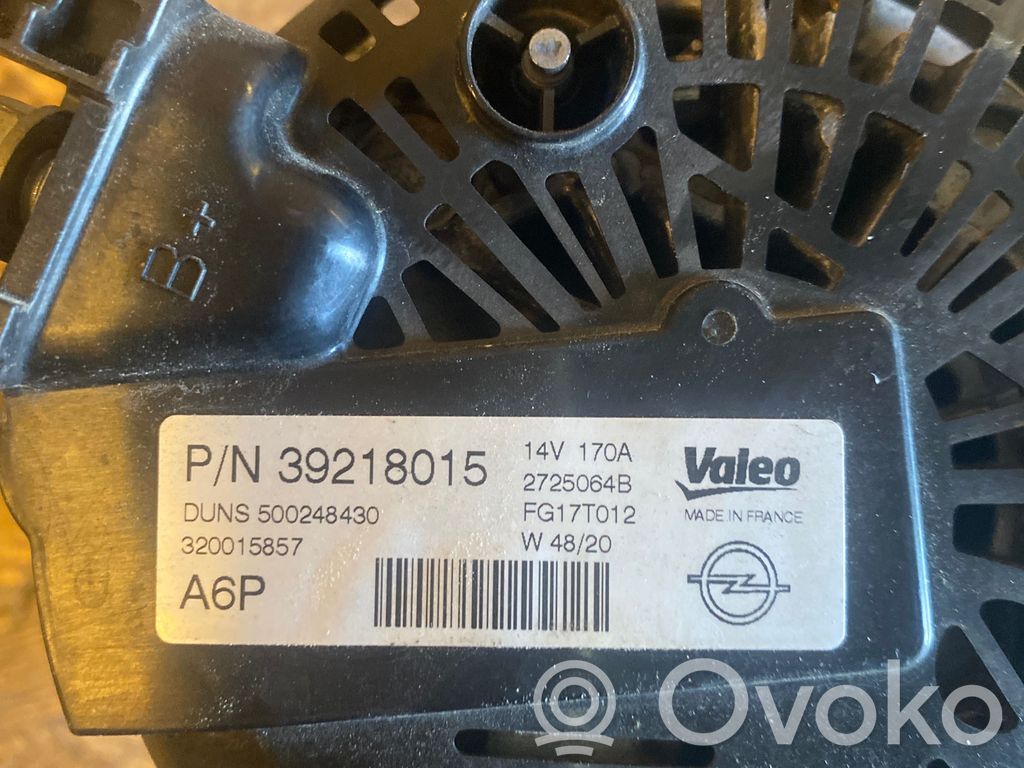 Opel Astra K Ģenerators 