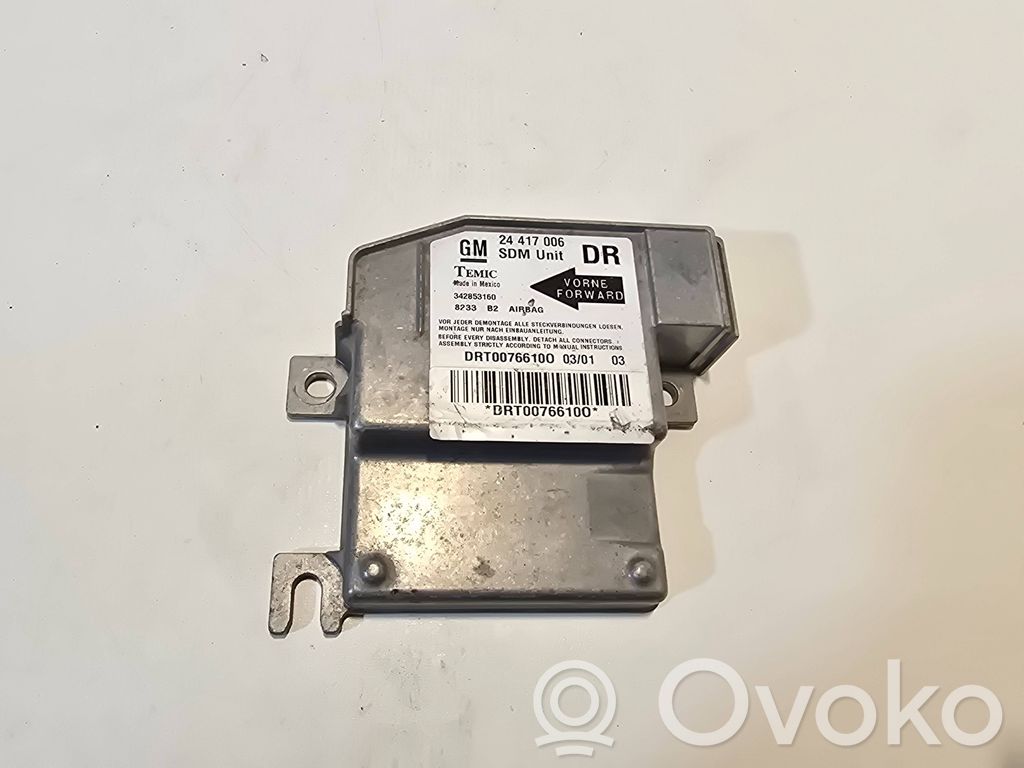 Opel Corsa C Airbag control unit/module 