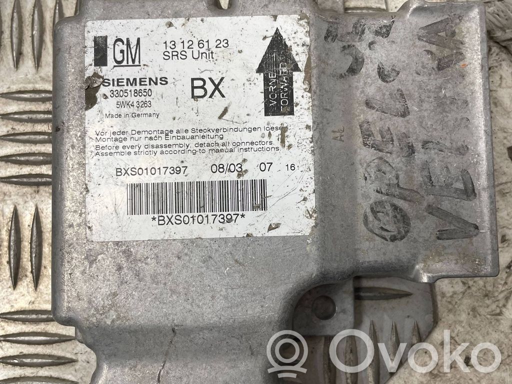 Opel Astra G Airbag control unit/module 