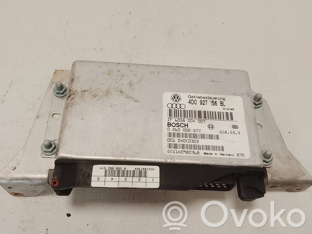 Unidad de control/módulo del motor   4D0927156BL,GCG140980368,0260002577,6058004007