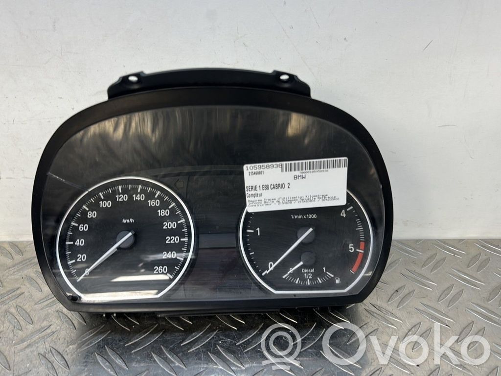 BMW 1 E82 E88 Spidometrs (instrumentu panelī) 