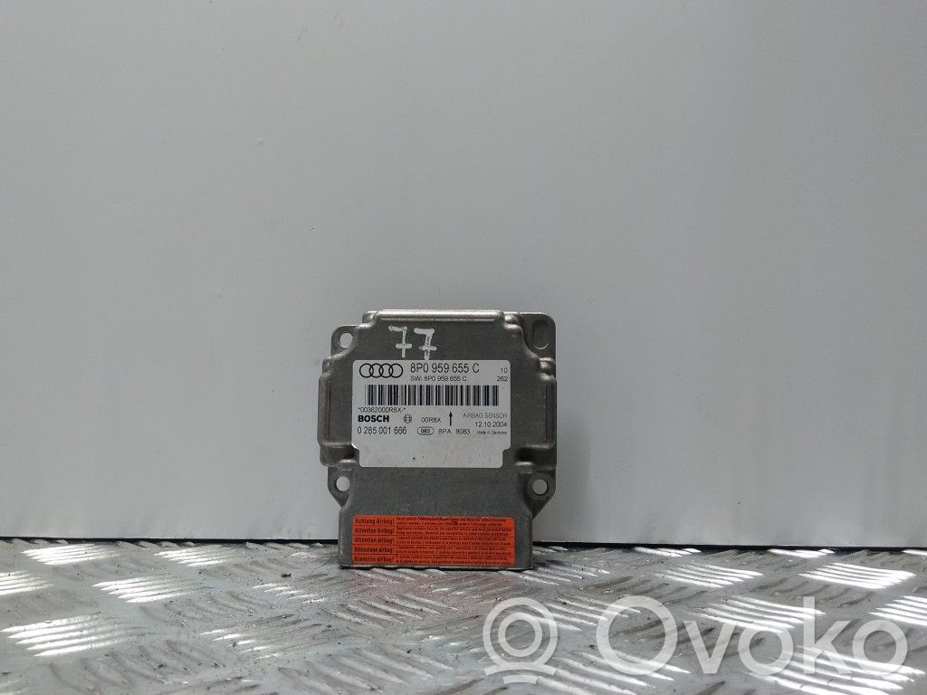 Airbag control unit/module   8P0959655C,0285001666
