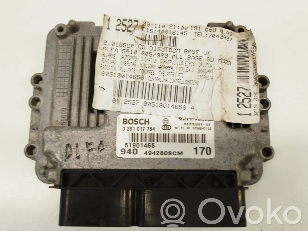 Alfa Romeo Giulietta Engine control unit/module 