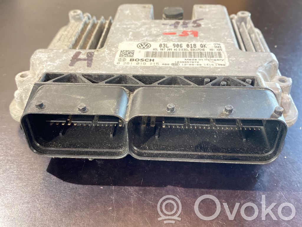 Engine control unit/module   03L906018QK,03L907309AG,0281019115
