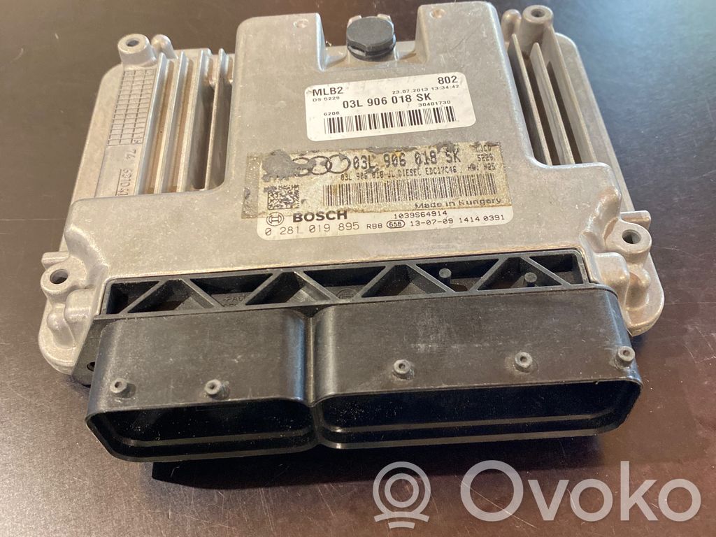 Engine control unit/module   03L906018JL,03L906018SK,0281019895,028101989