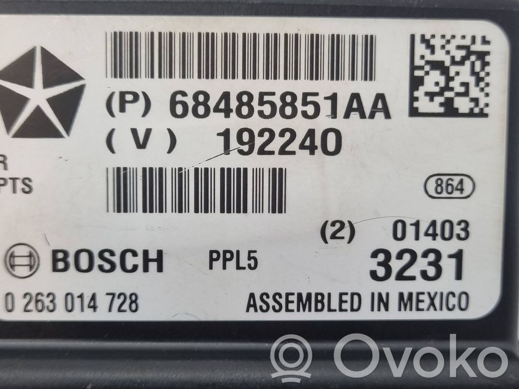 Pysäköintitutkan (PCD) ohjainlaite/moduuli   68485851AA,0263014728,192240,68485851,P68485851AA