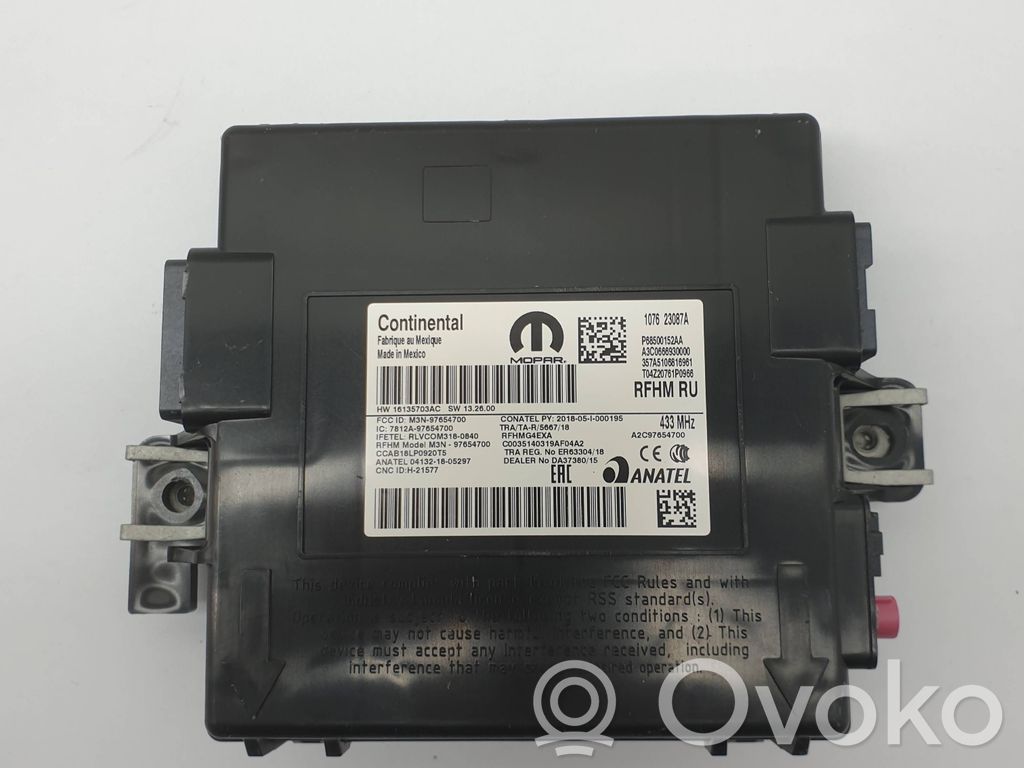 Chrysler Pacifica Keyless (KESSY) go control unit/module 