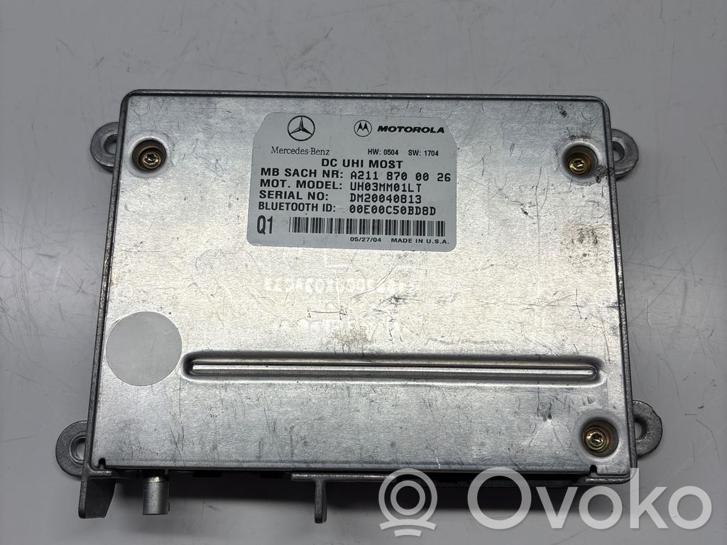 Mercedes-Benz E W211 Bluetooth control unit module 