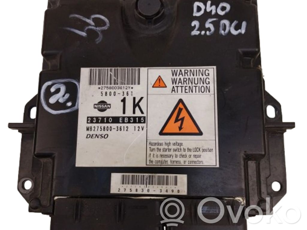 Nissan Navara D40 Engine control unit/module ECU 