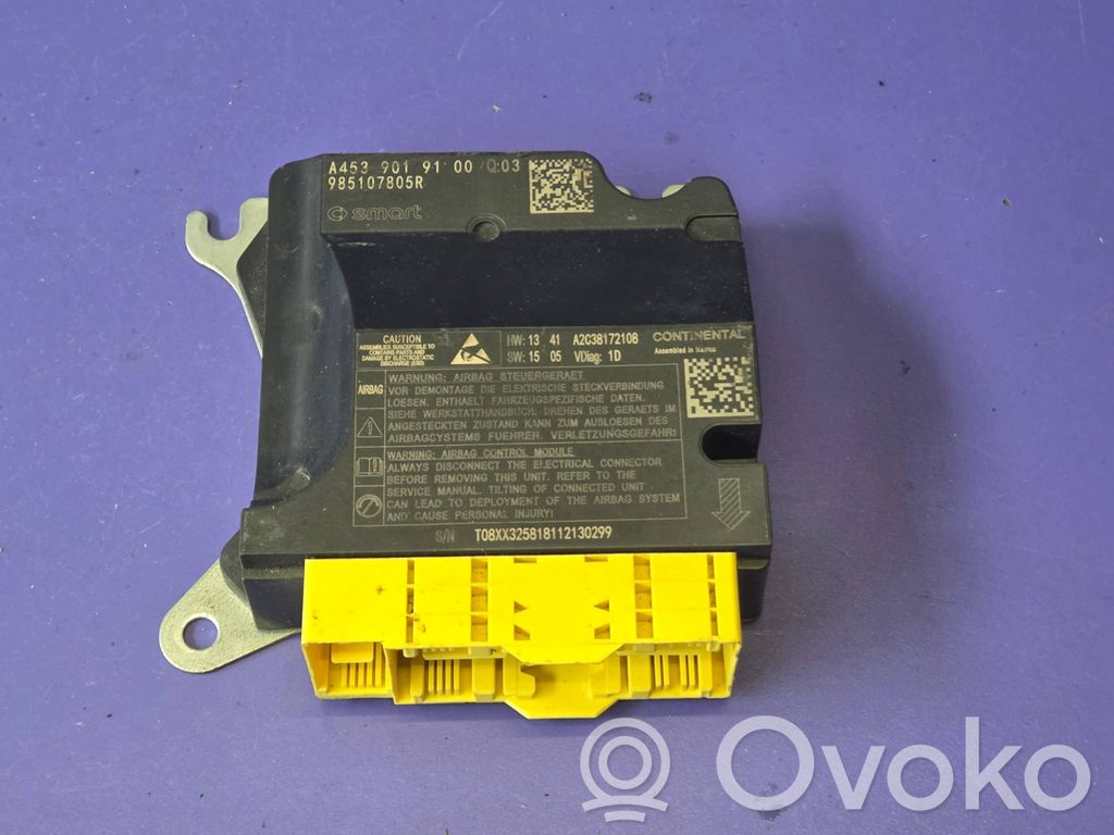 Smart ForFour II W453 Unitate/modul de comandă airbaguri 
