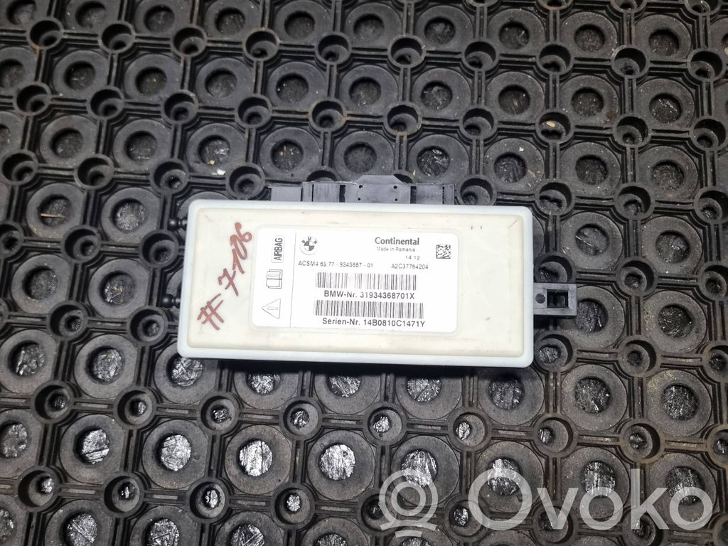 BMW 3 F30 F35 F31 Sterownik / Moduł Airbag 