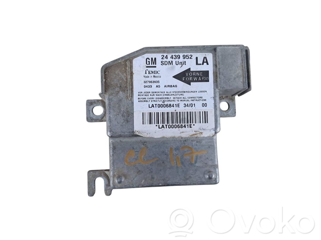 Opel Corsa C Unitate/modul de comandă airbaguri 