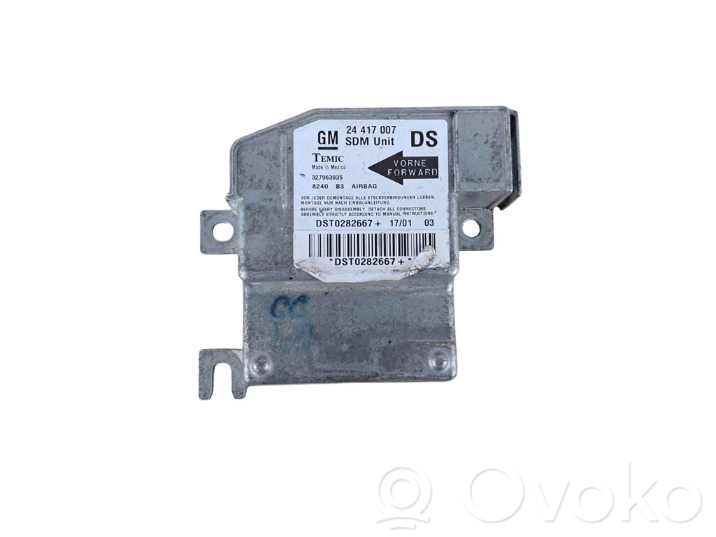 Airbag control unit/module   24417007,DST0282667,327963935