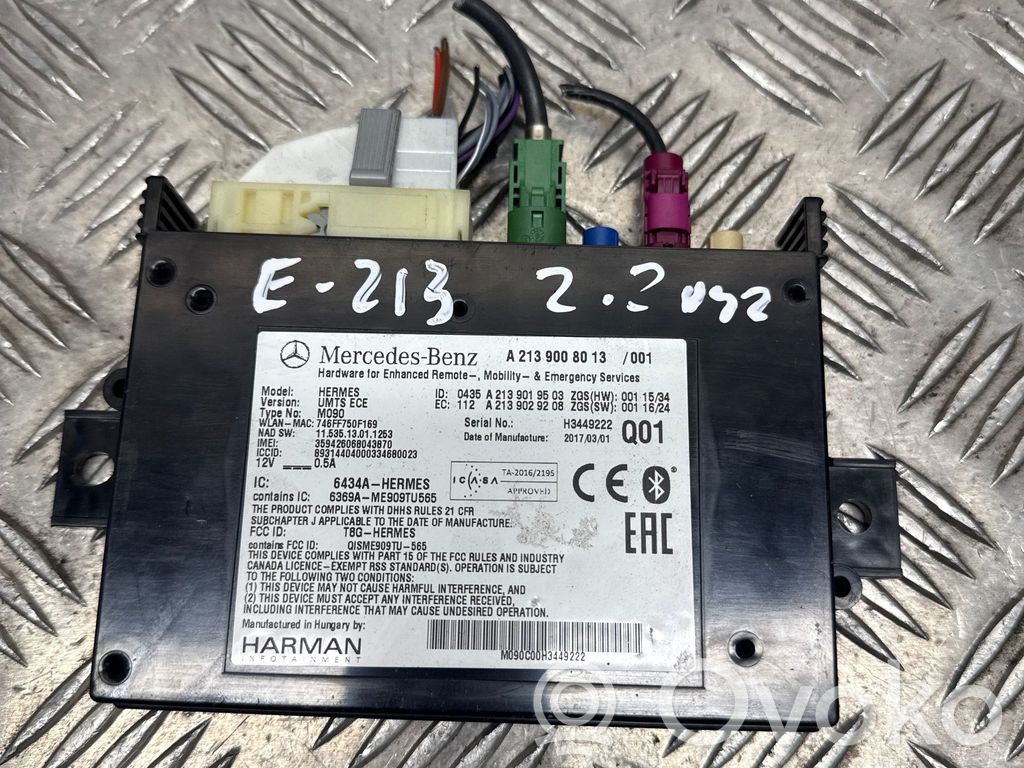 Mercedes-Benz E W213 Unidad de control/módulo de bluetooth 