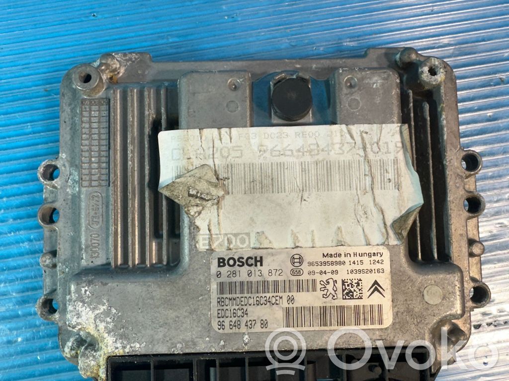 Engine control unit/module   9653958980,0281013872,9664843780