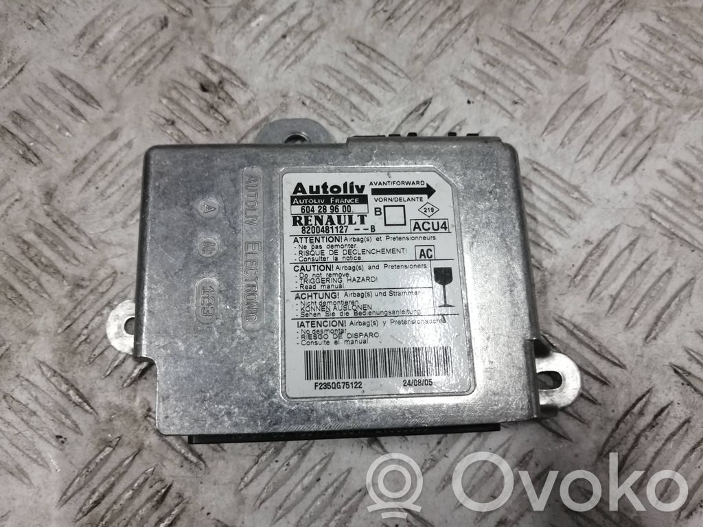 Airbag control unit/module   8200481127,604289600