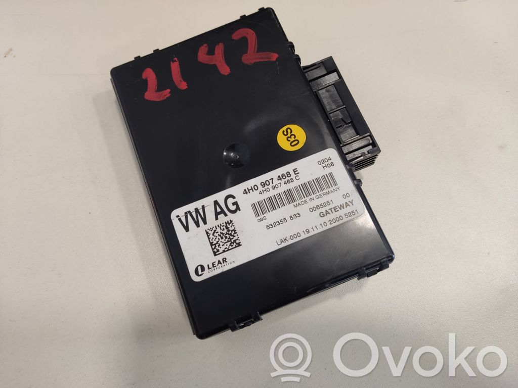 Audi A8 S8 D4 4H Gateway valdymo modulis 