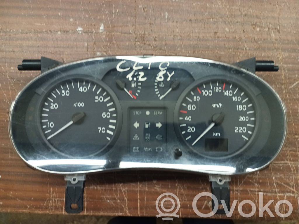 Renault Clio II Geschwindigkeitsmesser Cockpit 