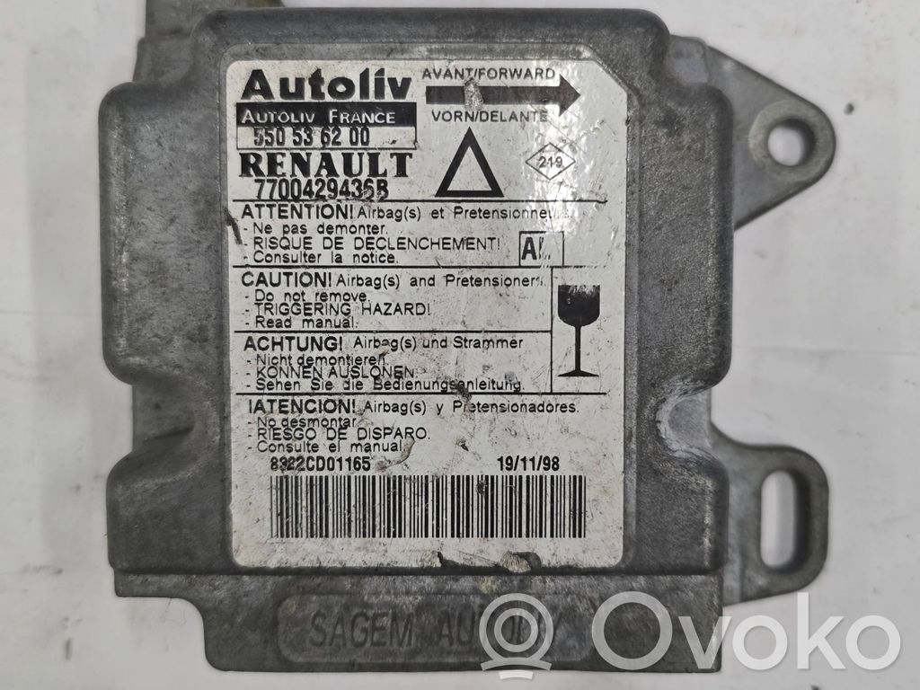 Renault Laguna I Airbag control unit/module 