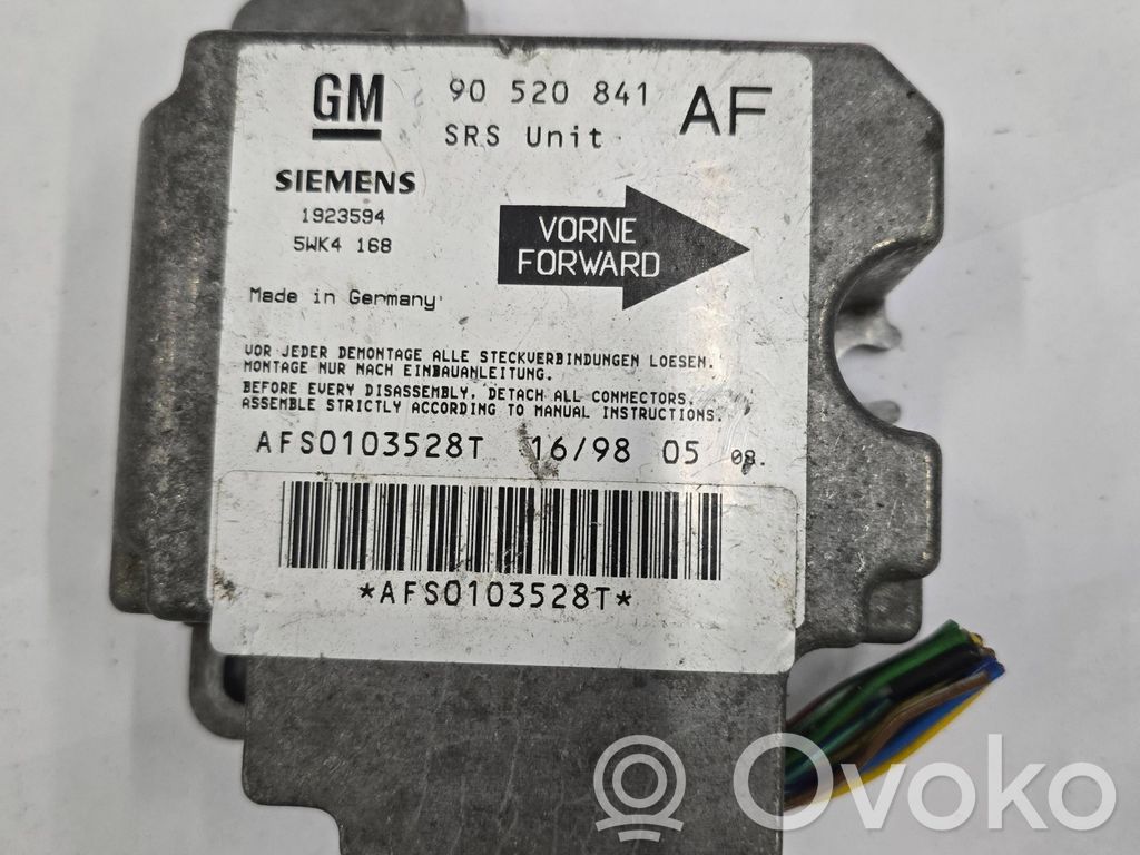 Opel Astra G Airbag control unit/module 