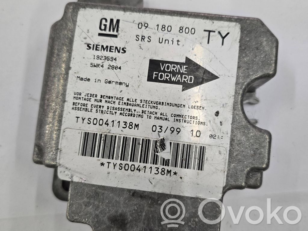 Opel Astra H Airbag control unit/module 