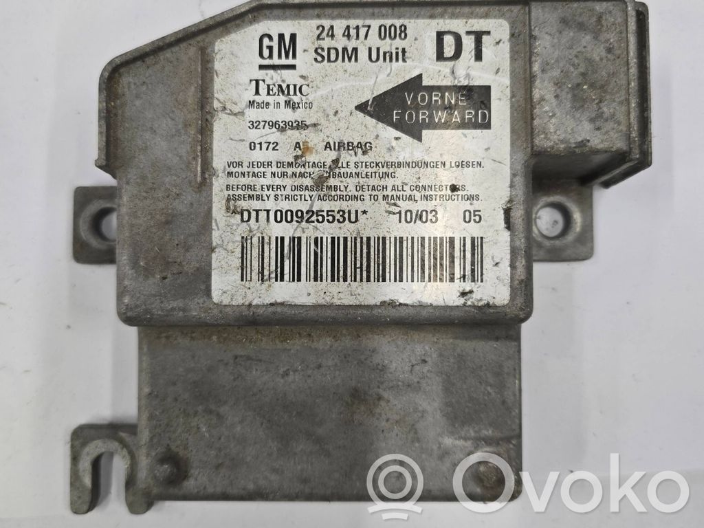 Opel Corsa C Airbag control unit/module 