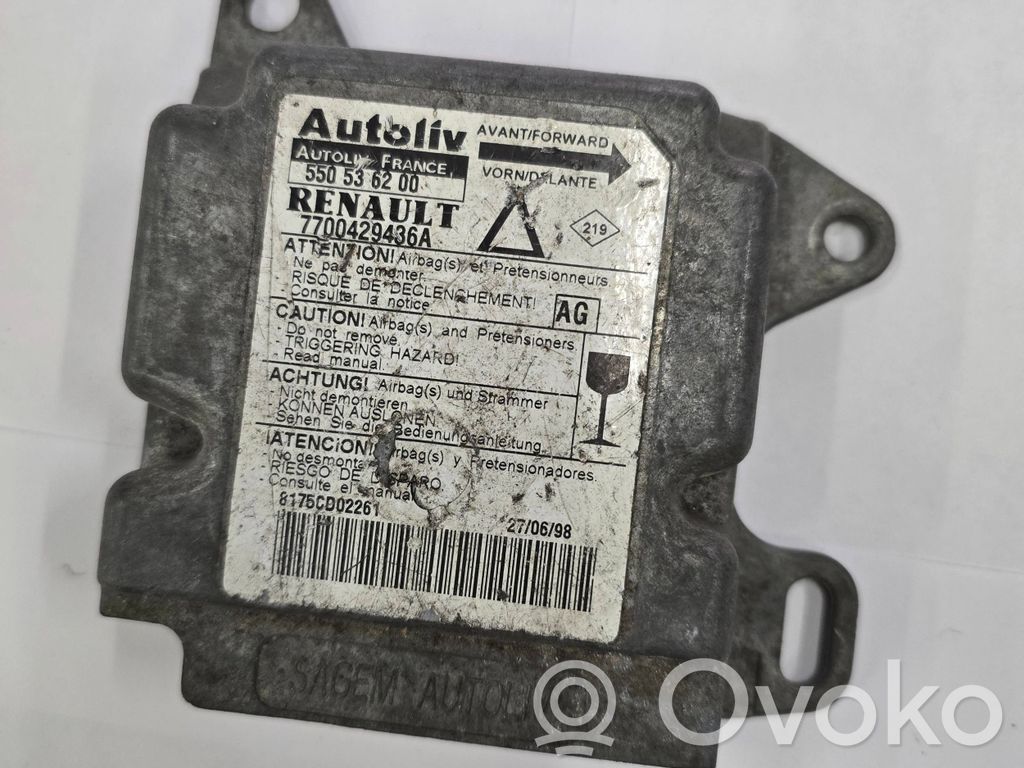 Renault Laguna I Airbag control unit/module 