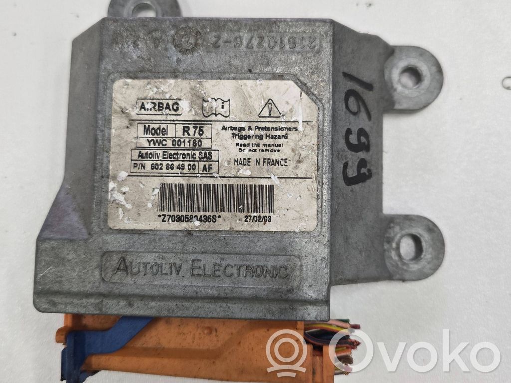 MG ZT - ZT-T Airbag control unit/module 