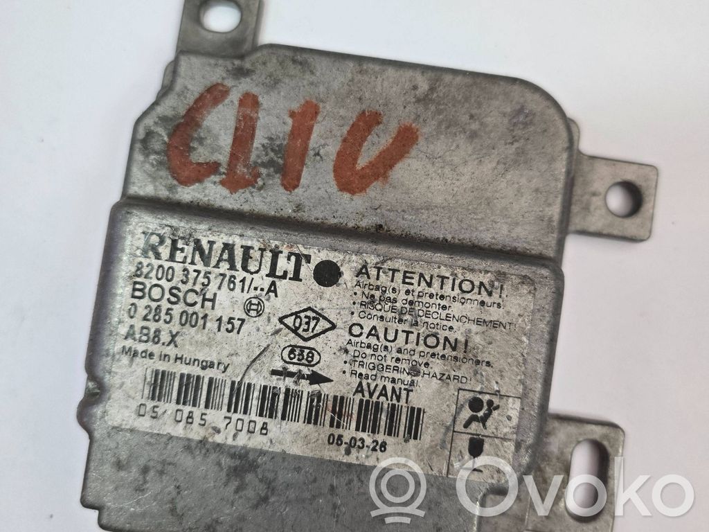 Renault Clio I Airbag control unit/module 