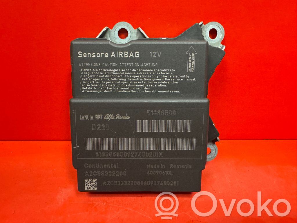 Fiat Grande Punto Sterownik / Moduł Airbag 