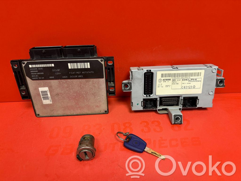 Fiat Doblo Juego de cerradura y set ECU del motor 