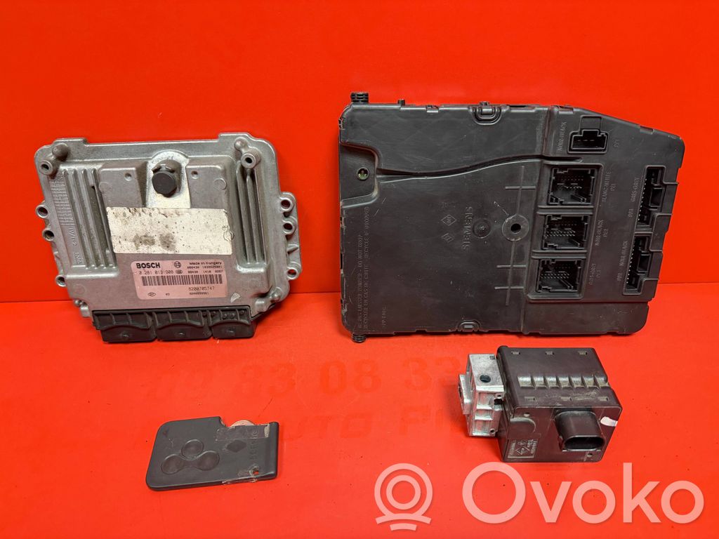 Renault Scenic II -  Grand scenic II Komputer / Sterownik ECU i komplet kluczy 