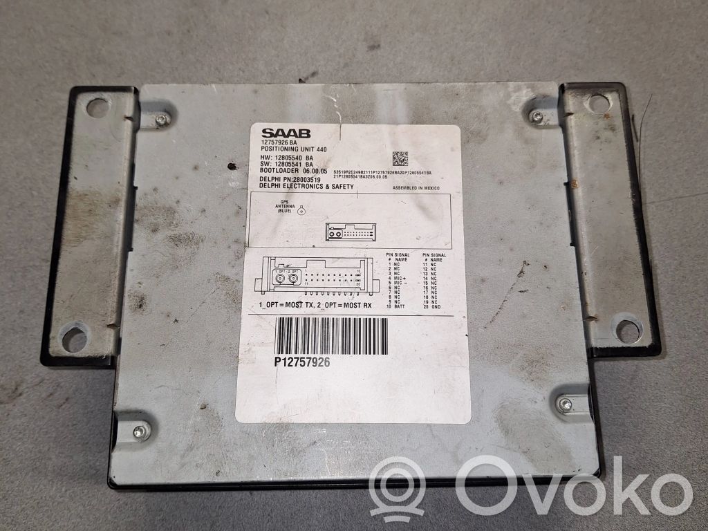 Saab 9-3 Ver2 GPS navigation control unit/module 