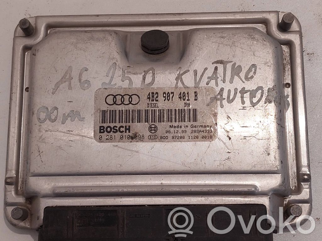 Engine control unit/module   4B2907401B,28SA4333,0281010098